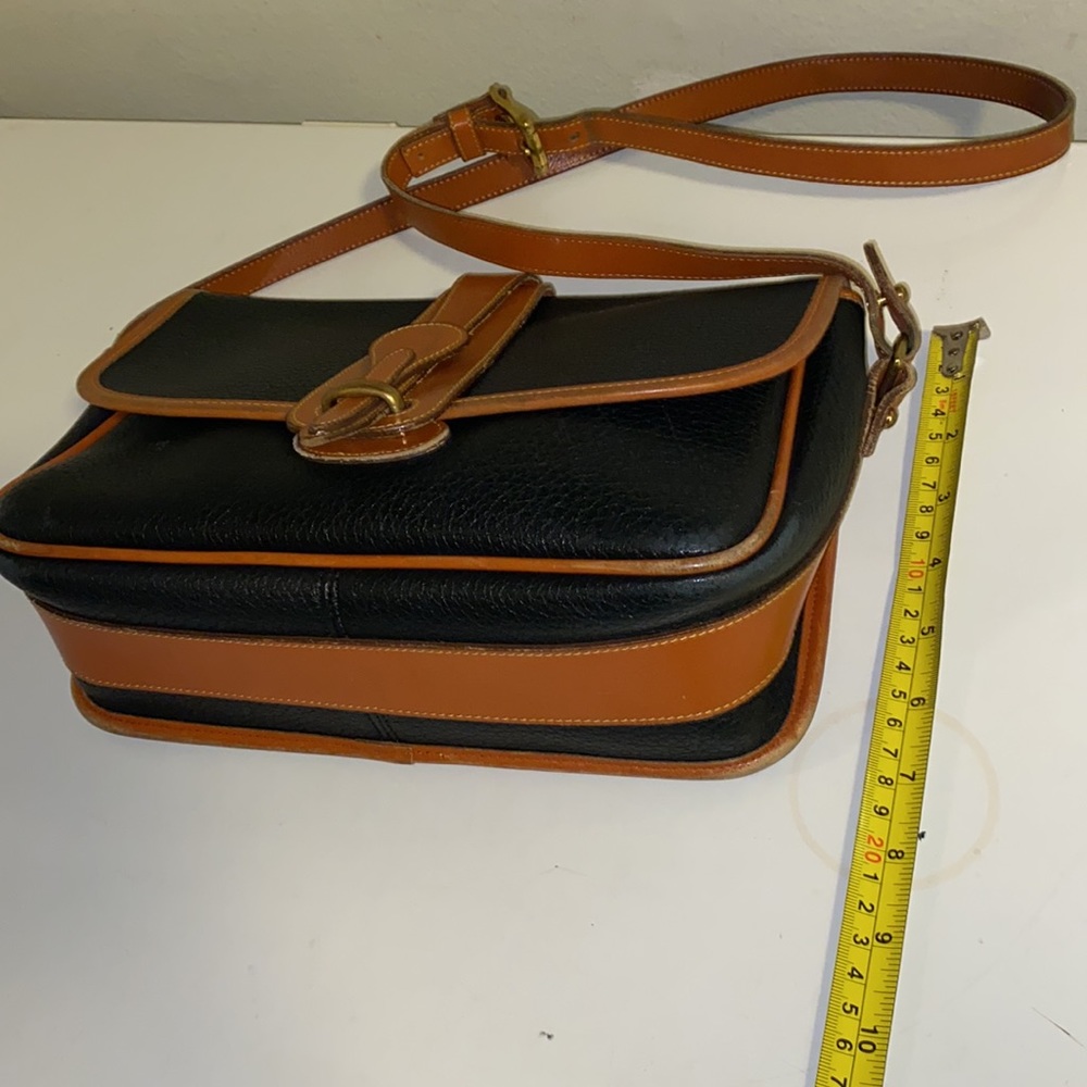 Dooney & Bourke Vintage Brown Leather Flap Crossbody Shoulder Bag - Picture 9 of 12